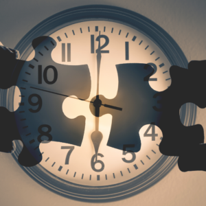 Parcours Formation | Gestion du temps et des priorités | horloge avec formes de casse-tête