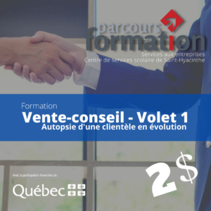 Parcours Formation | Cours à 1$ l'heure | Vente-conseil