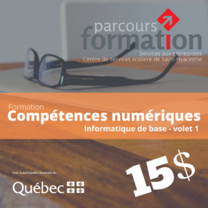 Parcours Formation | Cours à un dollar l'heure | Informatique de base Word, Excel, Outlook