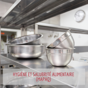 Parcours Formation | Hygiène et salubrité alimentaire | Cuisine commerciale, bols et comptoirs en stainless