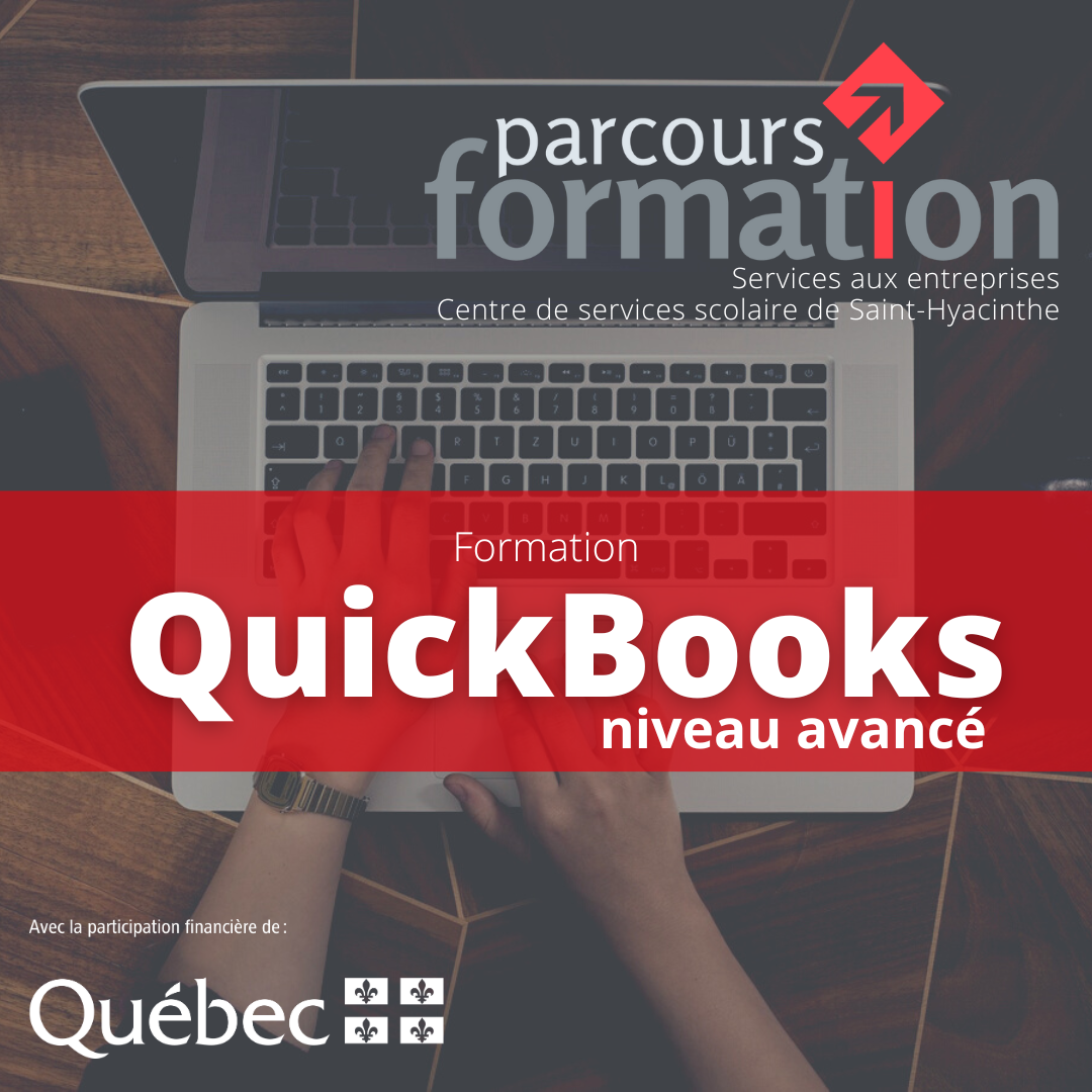 Parcours Formation | Cours à 5 dollars l'heure | logiciel de comptabilité QuickBooks niveau intermédiaire
