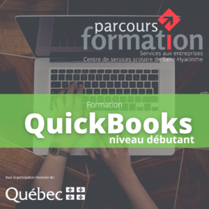 Parcours Formation | Cours à 5 dollars l'heure | logiciel de comptabilité QuickBooks niveau débutant