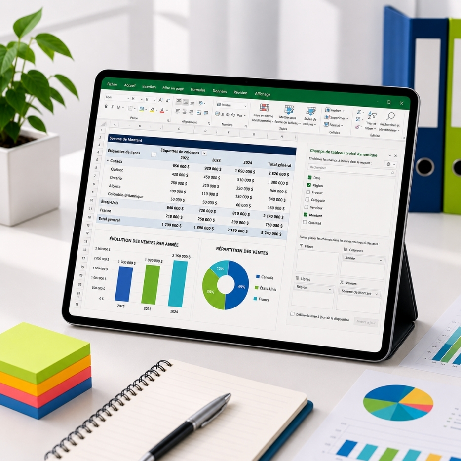 Excel – tableaux croisés dynamiques : analyser et synthétiser des données
